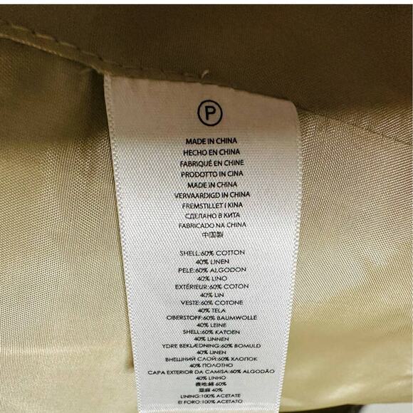 Michael Michael Kors Tan Cream Tweed Button Front Pockets Vest Size 6 - Picture 9 of 10